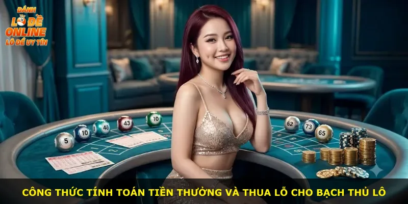 Công thức tính toán tiền thưởng và thua lỗ cho bạch thủ lô